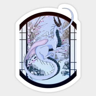 Blue Dragon With Background Sticker